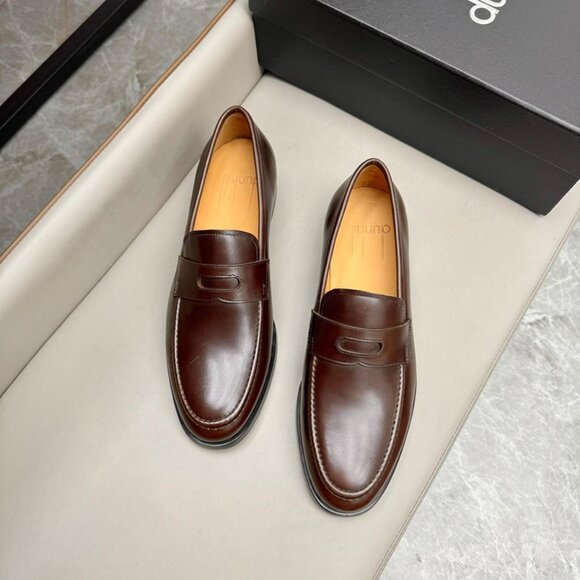 Dunhill Mens Classic Business Leather Shoes Brown main image 10